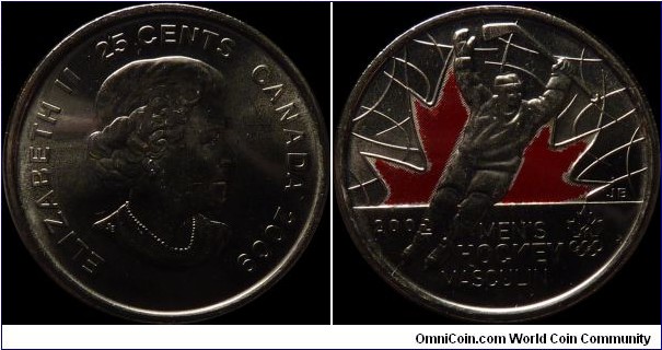 25 Cent 2009 Olympic Coloured Men's Hockey