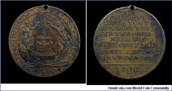 Hope of peace - Austrian brass jetton - mm. 32
