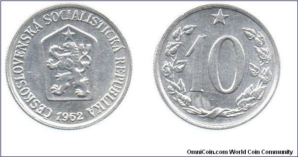 Czechoslovakia 1962 10 haleru