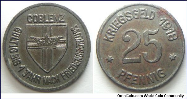 Coblenz (Koblenz) 25 Pfennig notgeld
