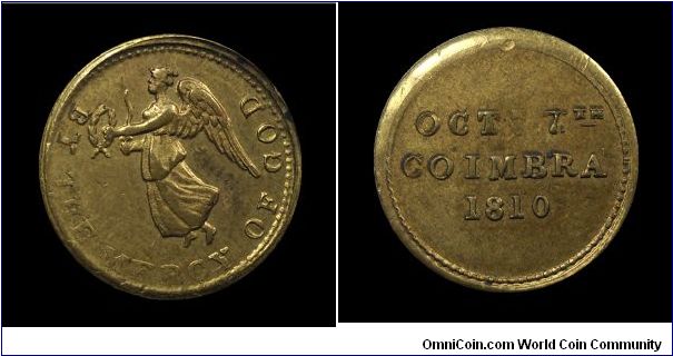 Battle of Coimbra - Brass medal mm. 15 (by Thomason)
