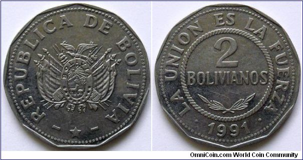 2 bolivianos.
1991