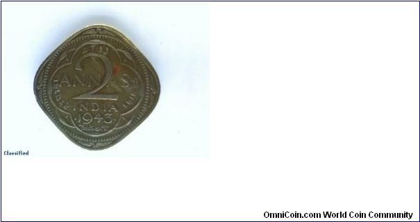 This is a British India Coin of 1943. This coin is in excellent condition with good lustre and without any damage.