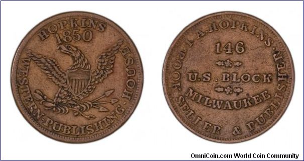 Merchant Store Card, I.A. Hopkins, Milwaukee.