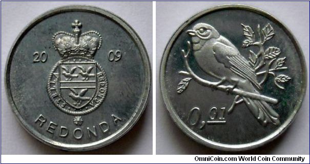 0,01 dollar.
2009, Redonda