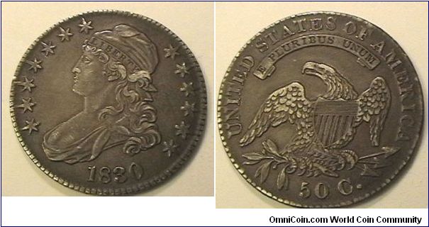 Bust Half Dollar, Large O, O.122