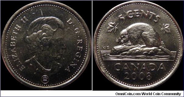 5 Cents 2008 latest Generation (with RCM mint mark)