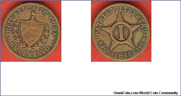 1 centavo
national arms
Patria y Libertad
brass