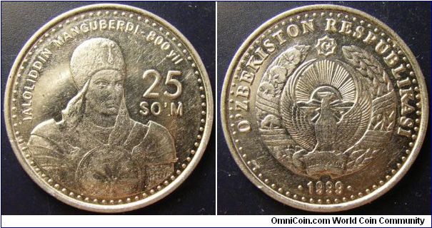 Uzbekistan 1999 25 som. Weight: 6.00g. 