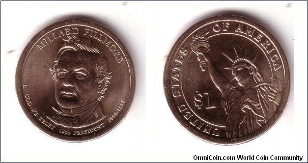 1 Dollar Millard Fillmore 13th President --> Uncirculted