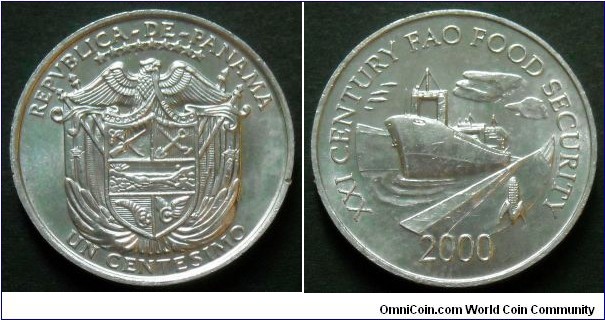 1 centesimo.
2000, F.A.O.
