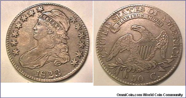 Bust Half Dollar, EF-40, O.106