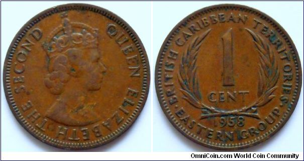 1 cent.
1958, British East Caribbean Territories