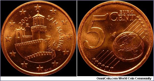 San Marino 5 Euro Cents 2004
