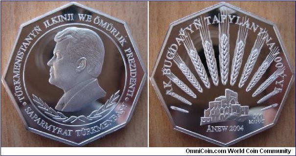 500 Manat - 100 years discover of Ak Bugdai - 28.28 g Ag .925 Proof - mintage 1,000 (very hard to find!)