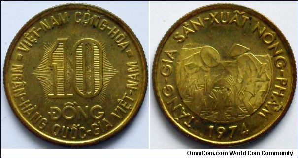 10 dong.
1974, South Vietnam.
F.A.O.