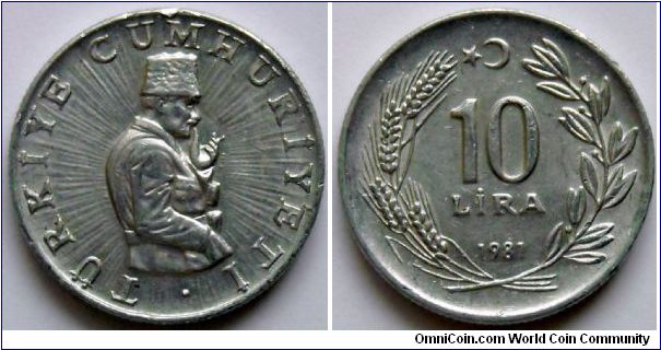 10 lira.
1981