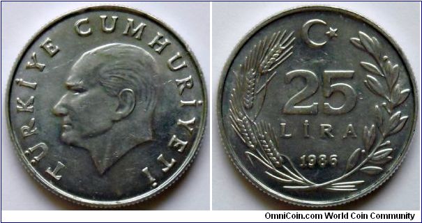 25 lira.
1986