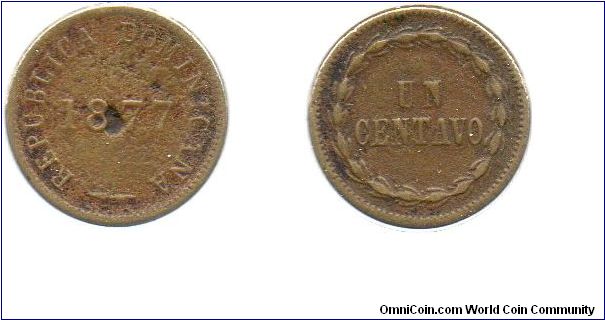 1877 1 centavo