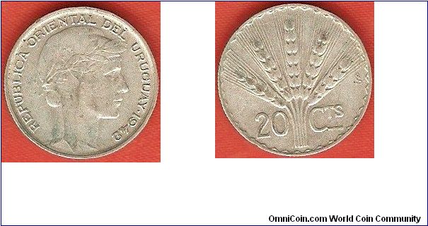 20 centesimos
Santiago Mint
0.720 silver