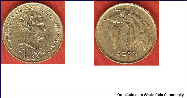 1 peso
bust of Artigas
nickel-brass
Santiago Mint