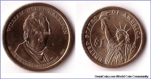 9th president, minted Feb 19-2009