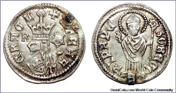 BOSNIA (KINGDOM)~AR Dinar 1461-1463 AD. Under King: Stjepan Tomasevic Kotromanic. *RARE*
