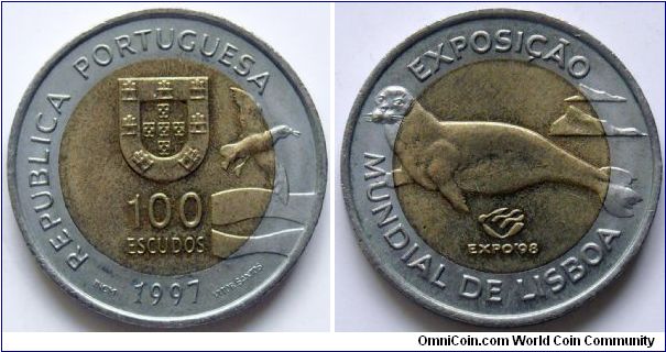 100 escudos.
1997, Lisbon World Expo '98