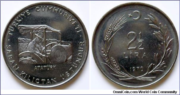 2 1/2 lira.
1970, F.A.O. issue.