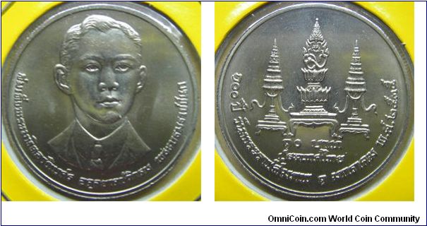Y# 249 10 BAHT
Copper-Nickel, 32 mm. Ruler: Bhumipol Adulyadej (Rama IX)
Subject: Centenary Celebration - Father of King Rama IX
Mahidon - January 1