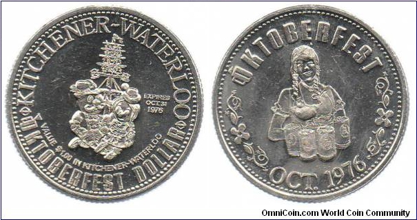 1976 Kitchener-Waterloo, Ontario Oktoberfest Dollar