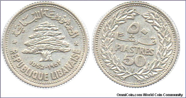 1952 50 Piastres