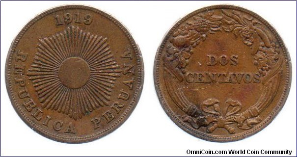 1919 2 centavos