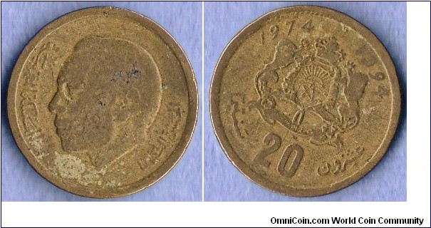 Denominacion: 20 Dirham.