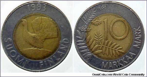 10 markkaa.
1993