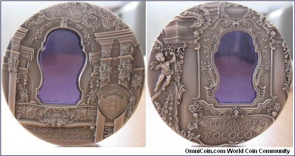 10 Dollars - Tiffany Art Rococo - 62.2 g Ag .999 Antique finish - mintage 999 pcs olny !