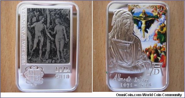 10 Diners - Albrecht Dürer - 28.28 g Ag .925 Proof - mintage 15,000