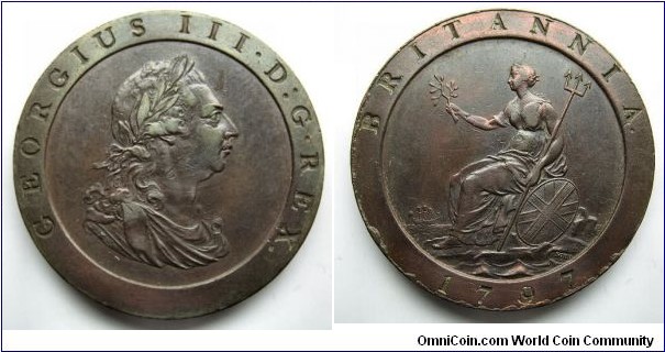George II cartwheel penny