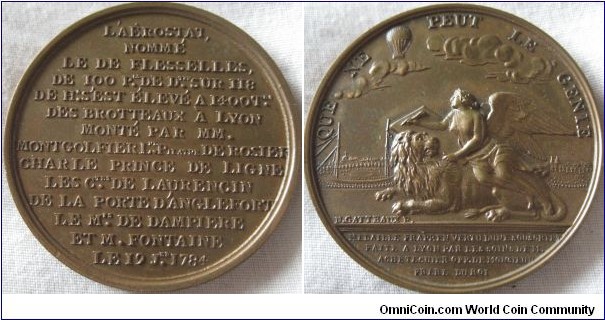 replica? medal commerorating the baloon flight of 1794