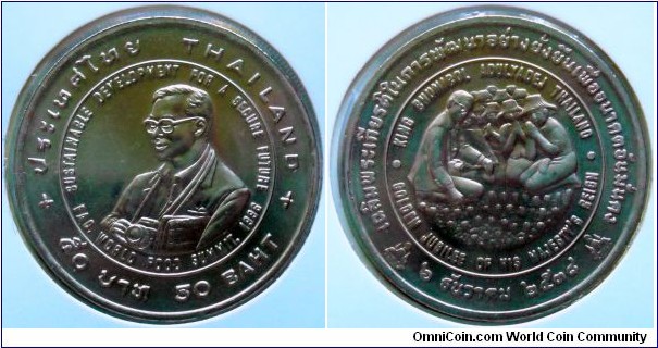 50 baht.
1995, F.A.O. World Food Summit 1996.