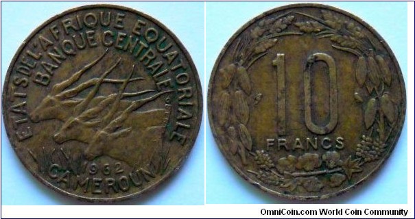 10 francs.
1962, Equatorial African States  (Cameroon)