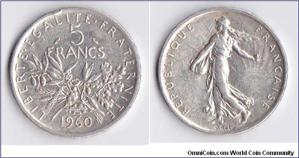Monnaie en argent - 1959 à 1969
