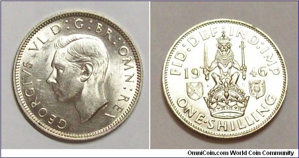 Great Britain 1946 Shilling (Scottish)