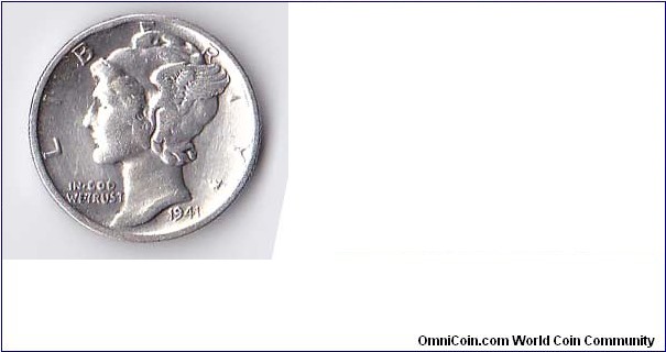 1 dollar Liberty - Dimes - Mercury 1941