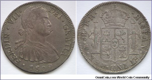 Ferdinand VII Mexico City mint 8 Reales, assayer 