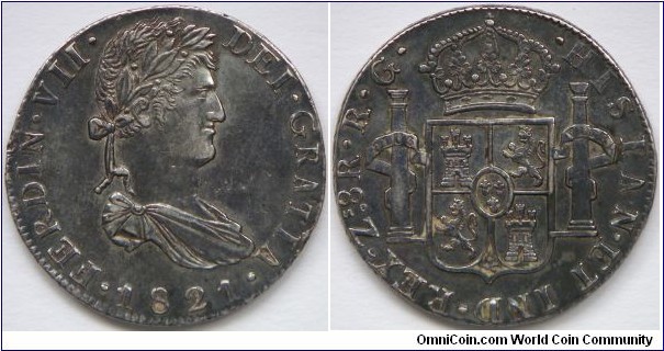 Ferdinand VII Zacatecas 8 Reales, Assayer 