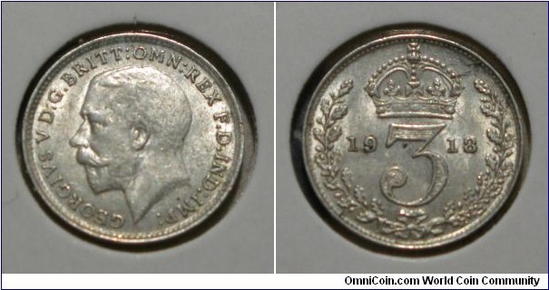 3 Pence, Silver, George V