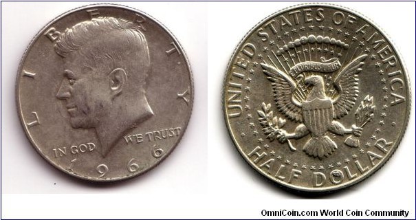 Half dollar, error at letter 