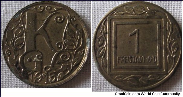 friestadt 1 heller token, high grade