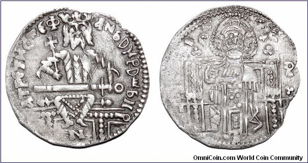 SERBIA (1st KINGDOM)~AR Dinar 1321-1331 AD. Under King: Stefan Uros III~Decanski.